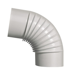 Curva 90&deg; stufa a legna Save Classic DN 120 mm smaltato Bianco