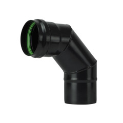 Curva 90&deg; stufa a pellet Save Pellet DN 80 mm smaltato Nero con guarnizione
